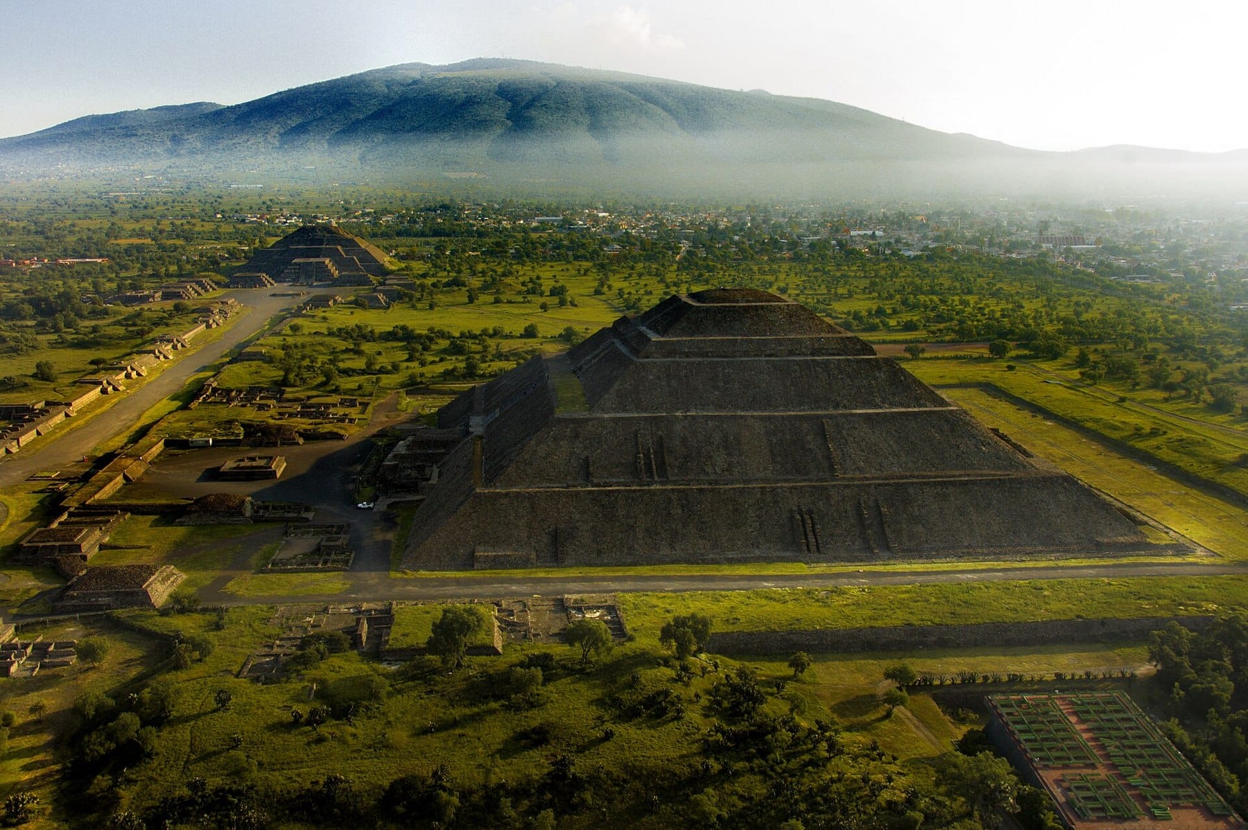The ancient pyramids and ceremonial avenue at Teotihuacan