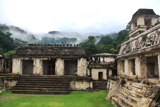 The palace and observation tower at the Maya city of Palenque