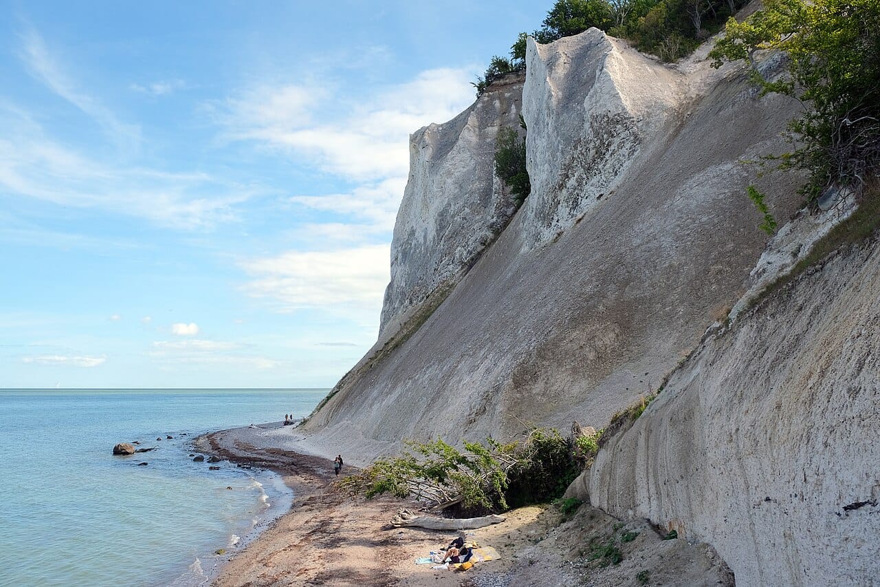 Summer afternoon under the chalk cliffs of Møns Klint