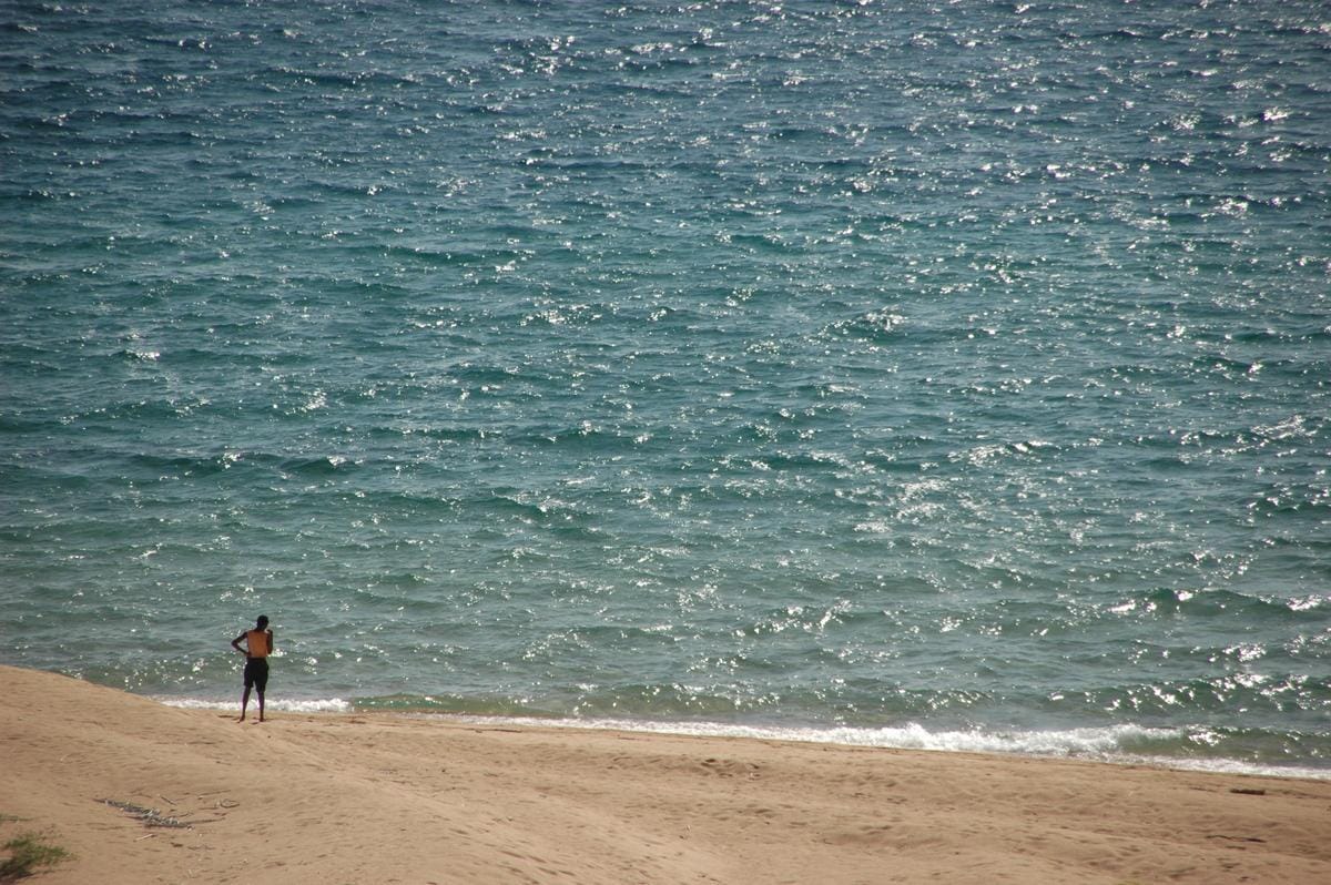 The shore of Lake Malawi