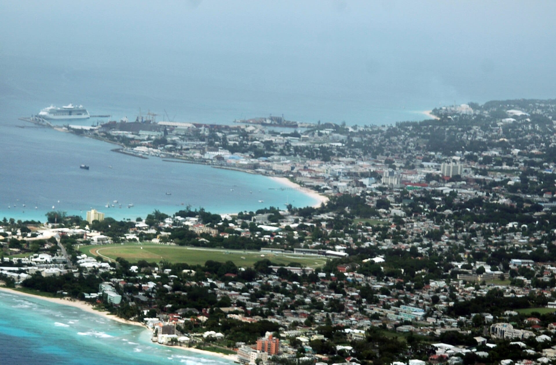 The waterfront in Bridgetown