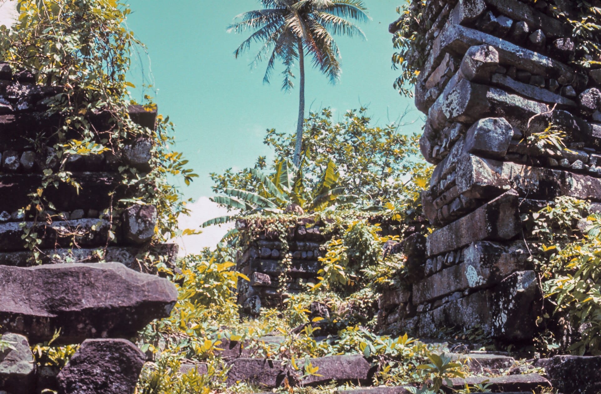The stone walls of Nan Madol off Pohnpei