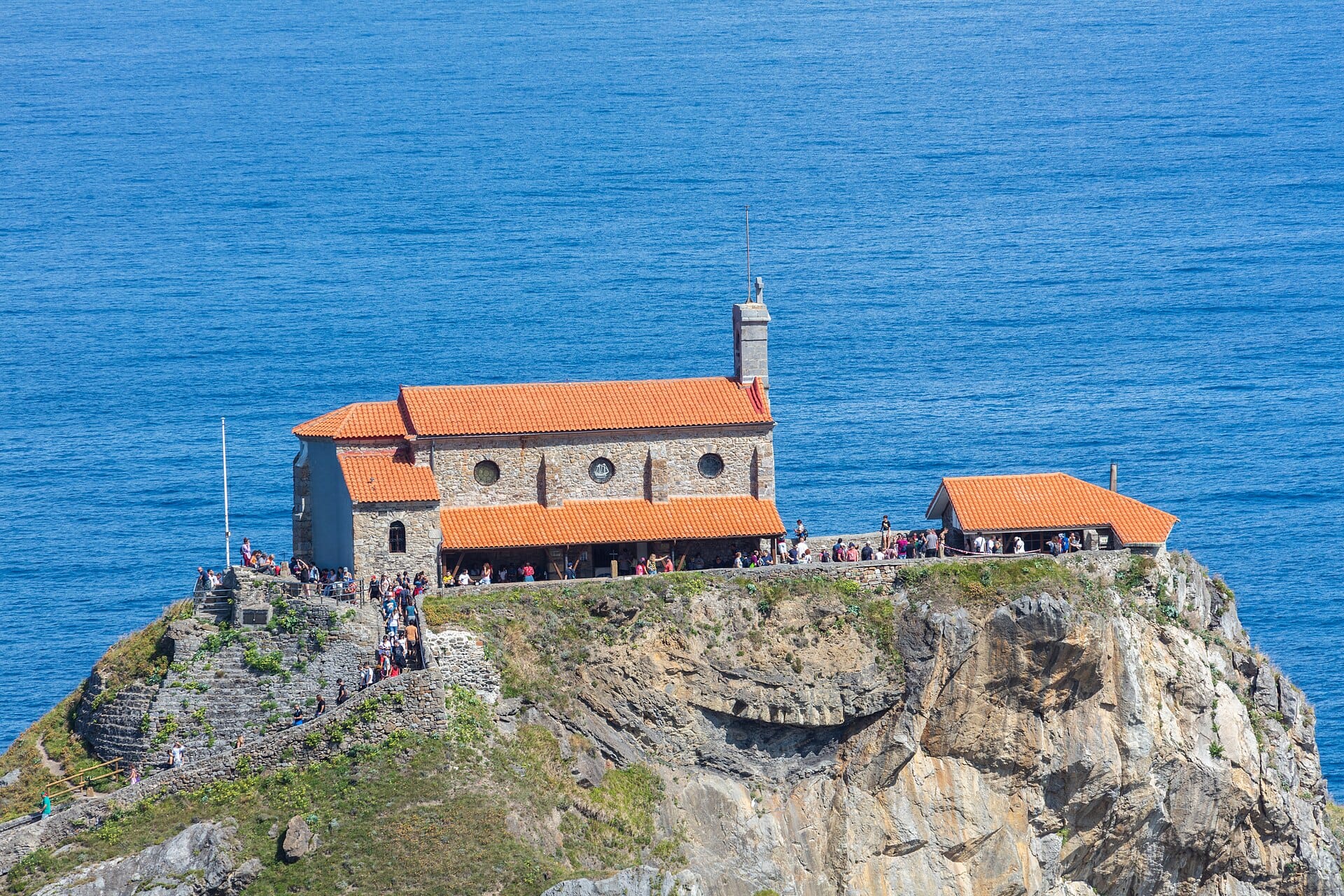 The causeway climbing to the hermitage on San Juan de Gaztelugatxe, on the Biscay coast