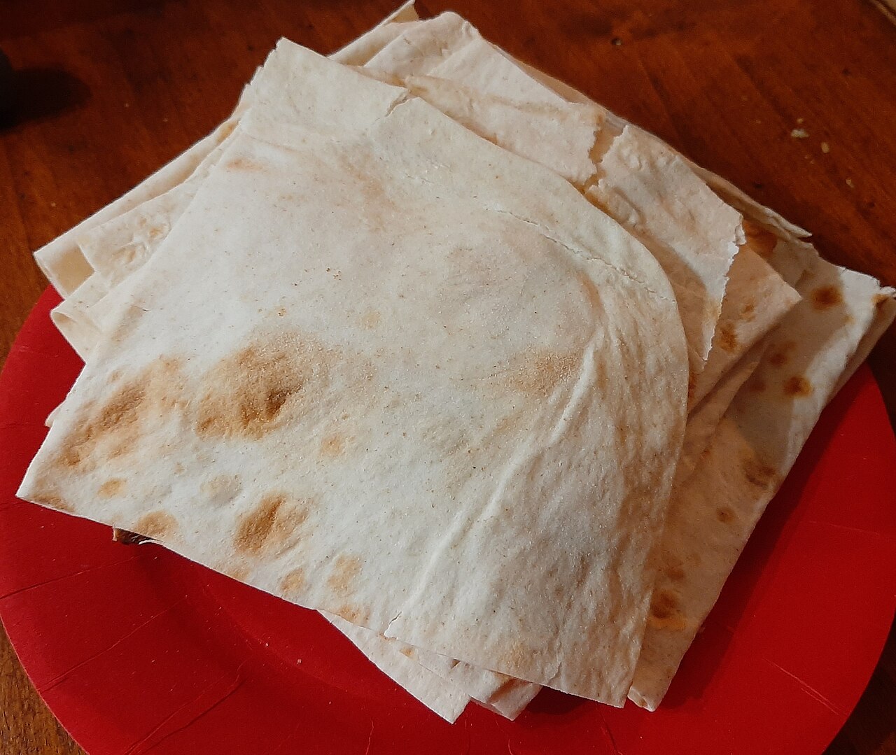 Sheets of thin Armenian lavash flatbread