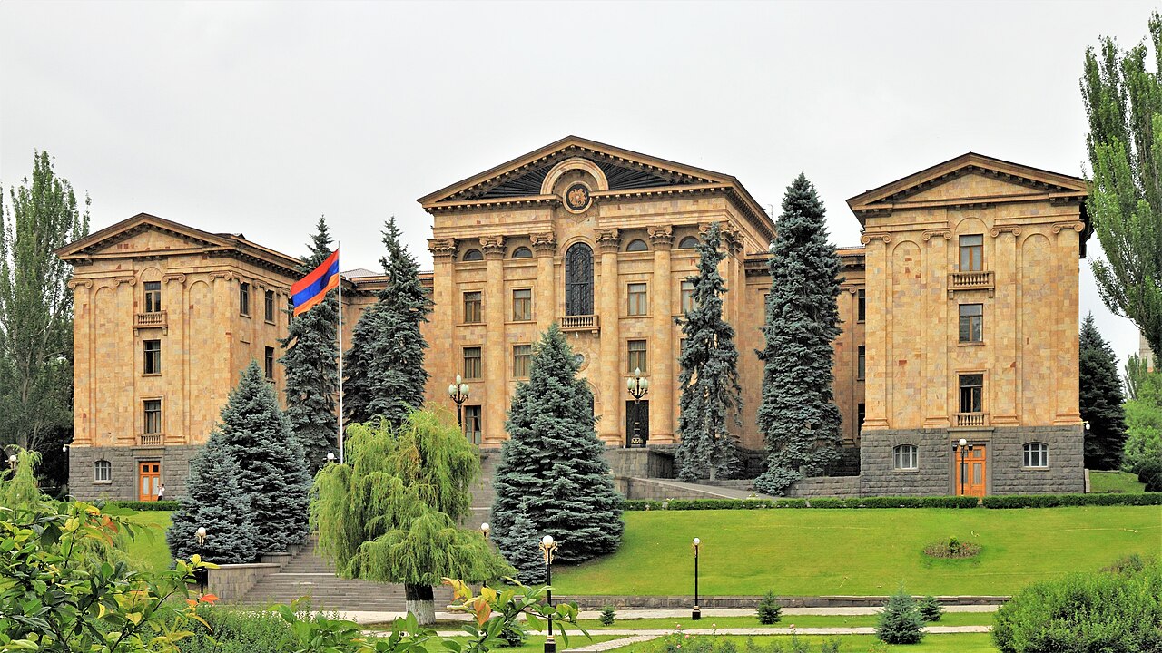 The National Assembly building in Yerevan, photographed in 2014