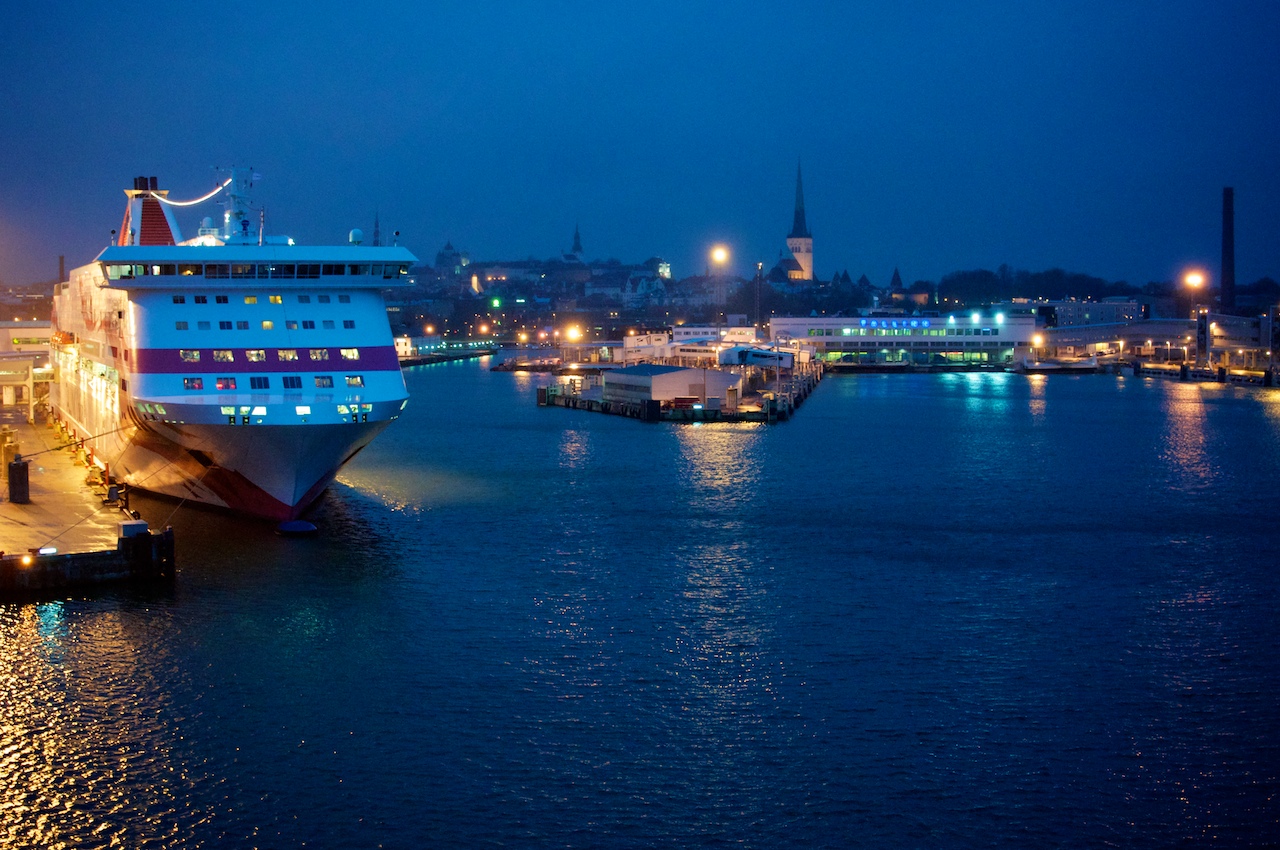 Passenger ships in Tallinn harbour