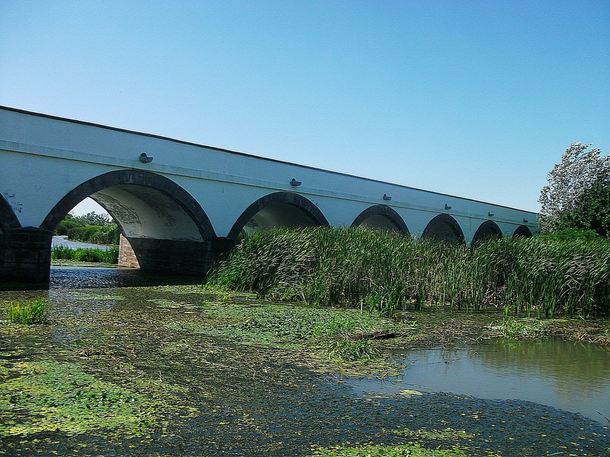 The Nine-arched Bridge across the Hortobágy river in Hungary’s pastoral plain