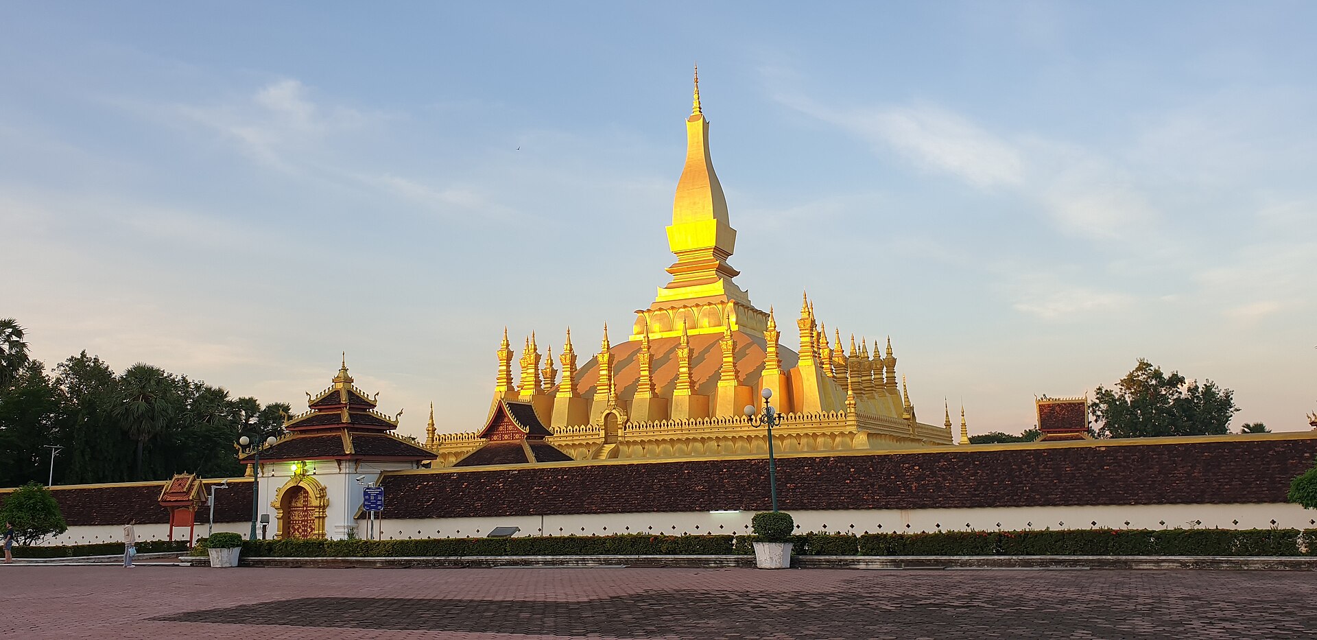 The golden Pha That Luang stupa in Vientiane, Laos