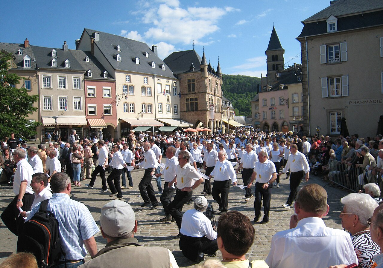 Participants in the hopping procession of Echternach