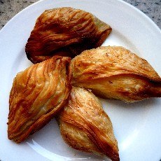 Ricotta and pea pastizzi, two traditional Maltese pastry fillings