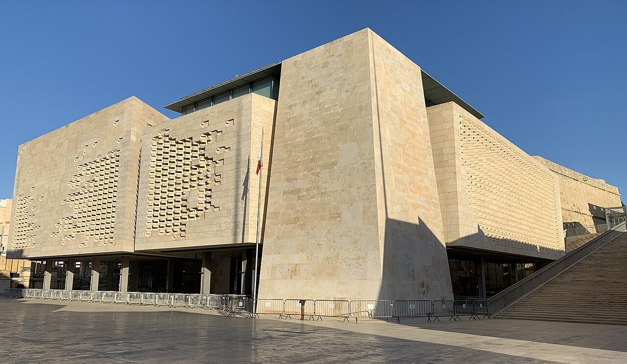 Malta’s Parliament House in Valletta, designed by Renzo Piano