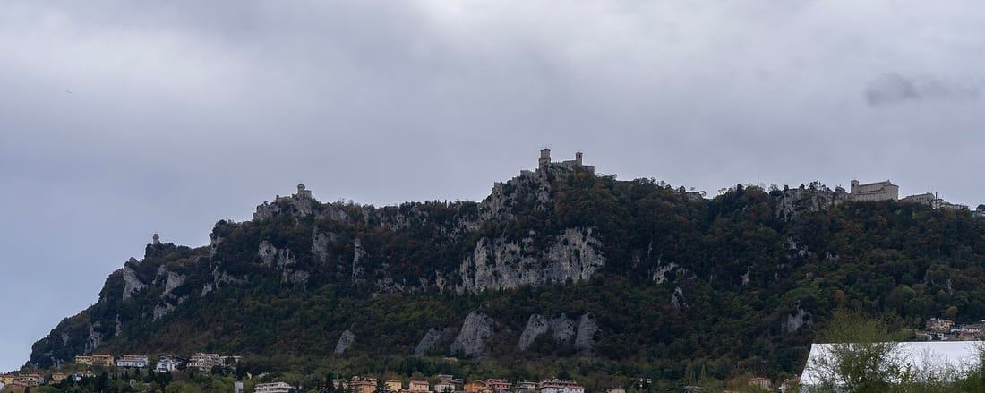 Panorama of Mount Titano and the surrounding hills