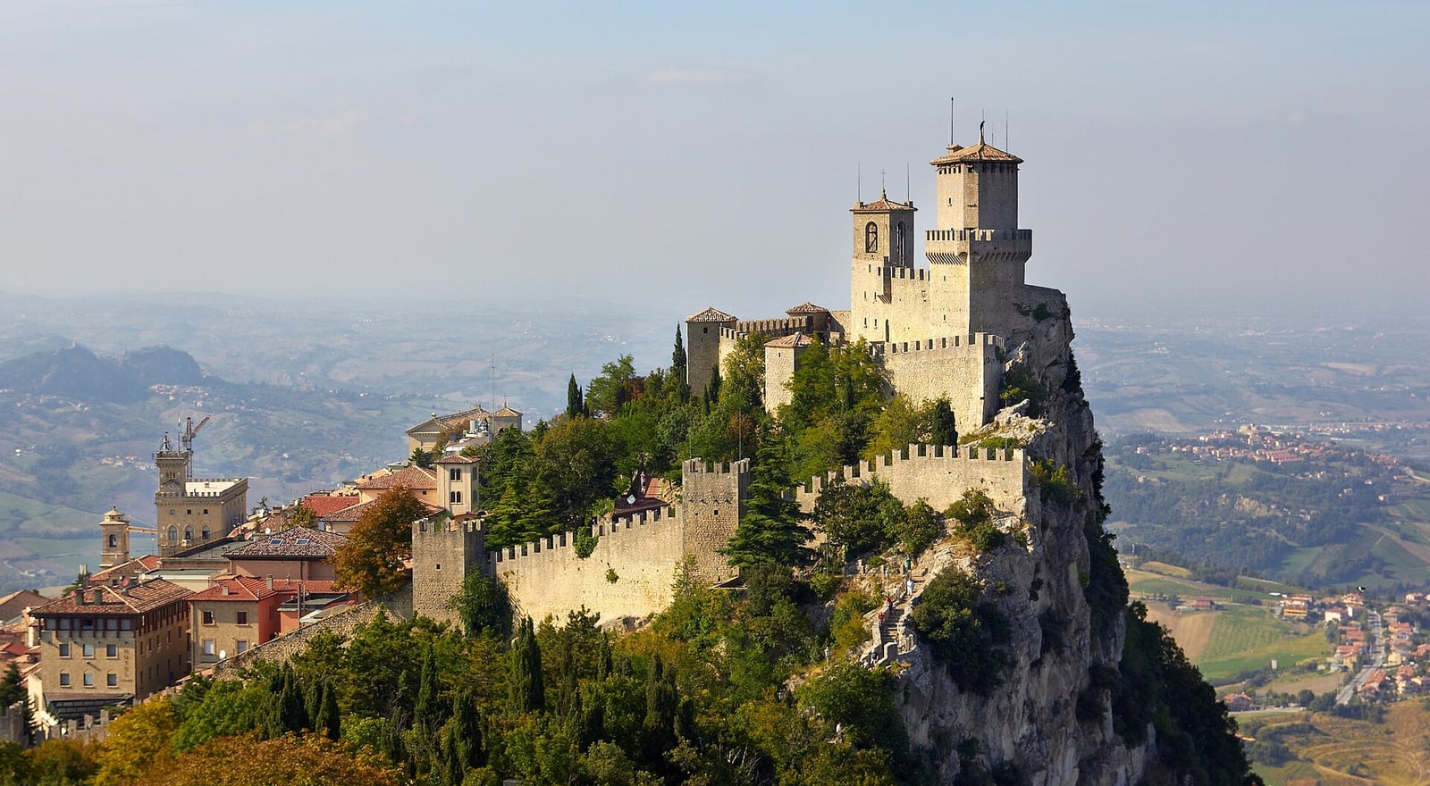 Guaita fortress and the hills of San Marino