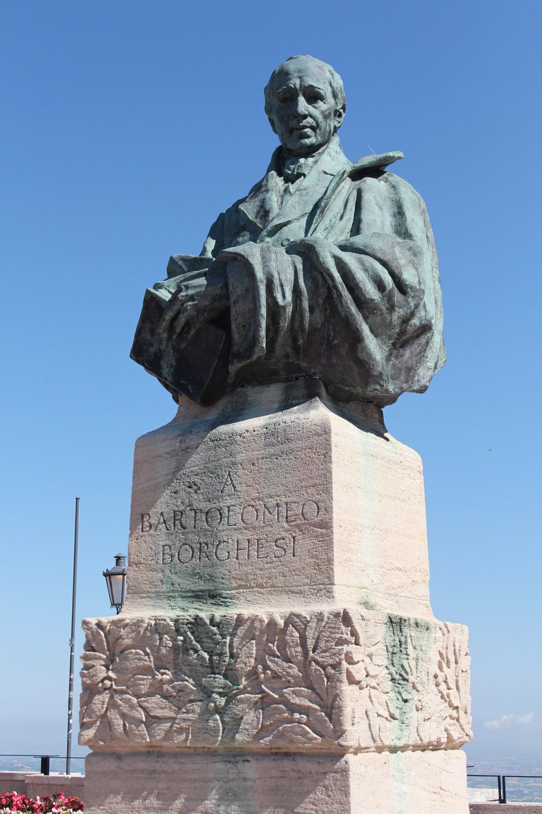 Monument to the scholar Bartolomeo Borghesi in San Marino