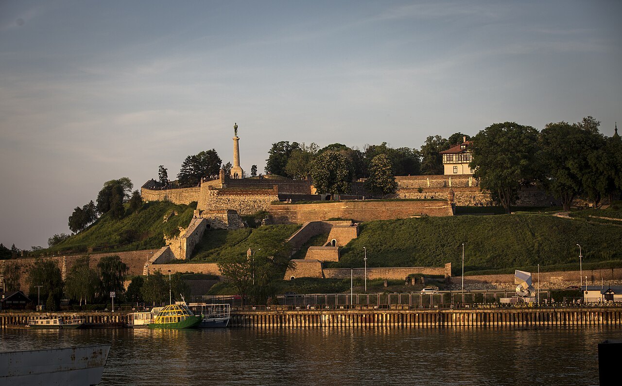 Belgrade Fortress above the river