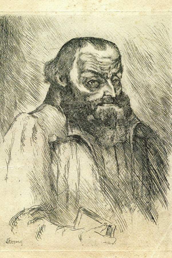 Portrait of Primož Trubar, who published the first printed Slovenian books