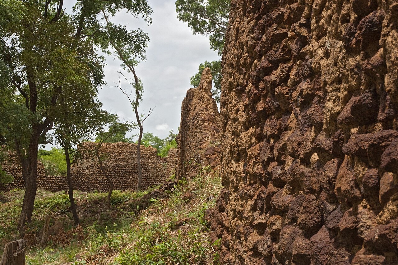The defensive walls at the Loropéni ruins, Burkina Faso