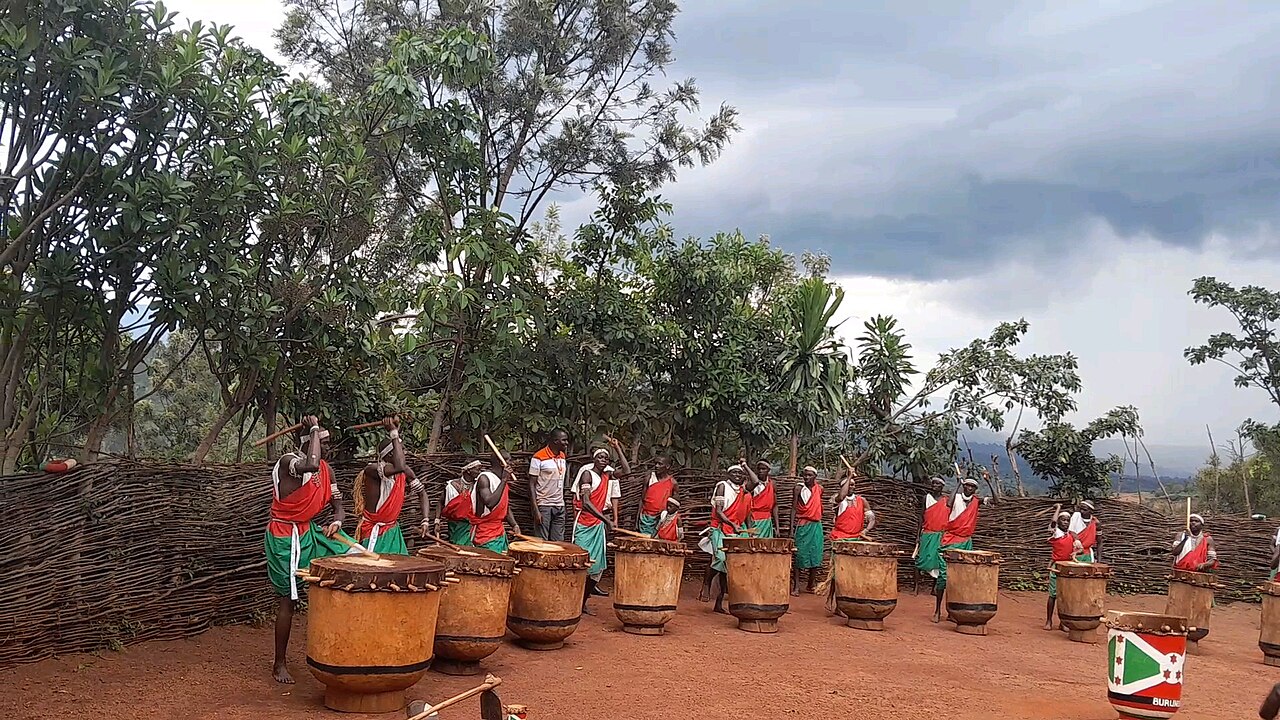 Drummers performing at Gishora near Gitega, Burundi