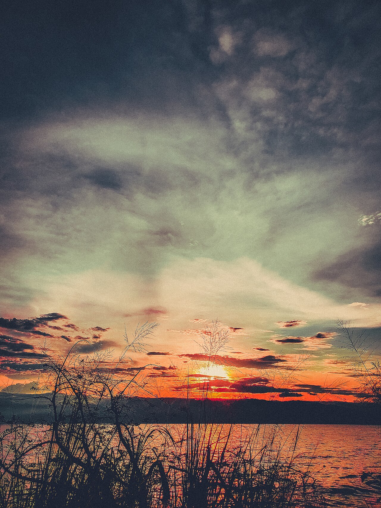 Sunset over Lake Tanganyika in Burundi