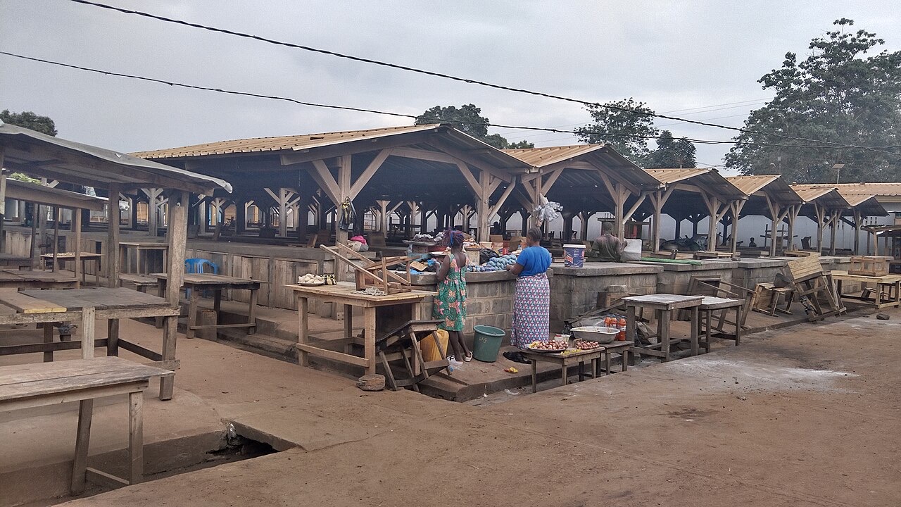 Trading at a market on the outskirts of Bangui, Central African Republic