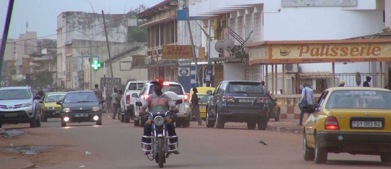 Traffic in the centre of Bangui, Central African Republic