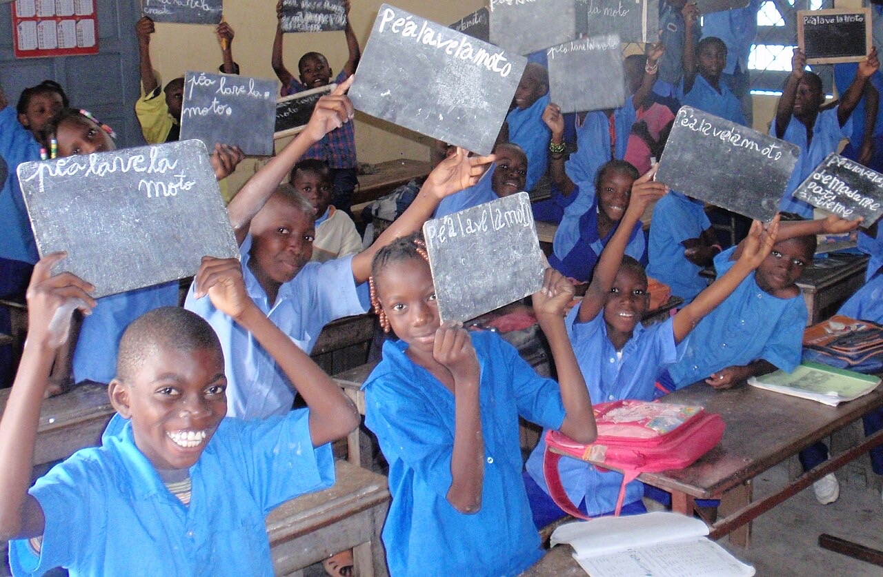 A class at the École Spéciale in Brazzaville, Republic of the Congo