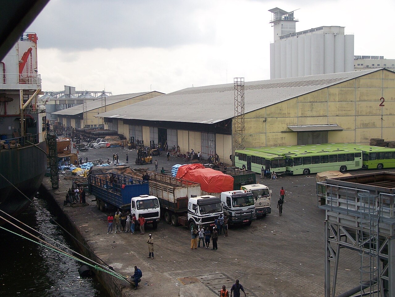 Warehouses at the port of Abidjan, Ivory Coast