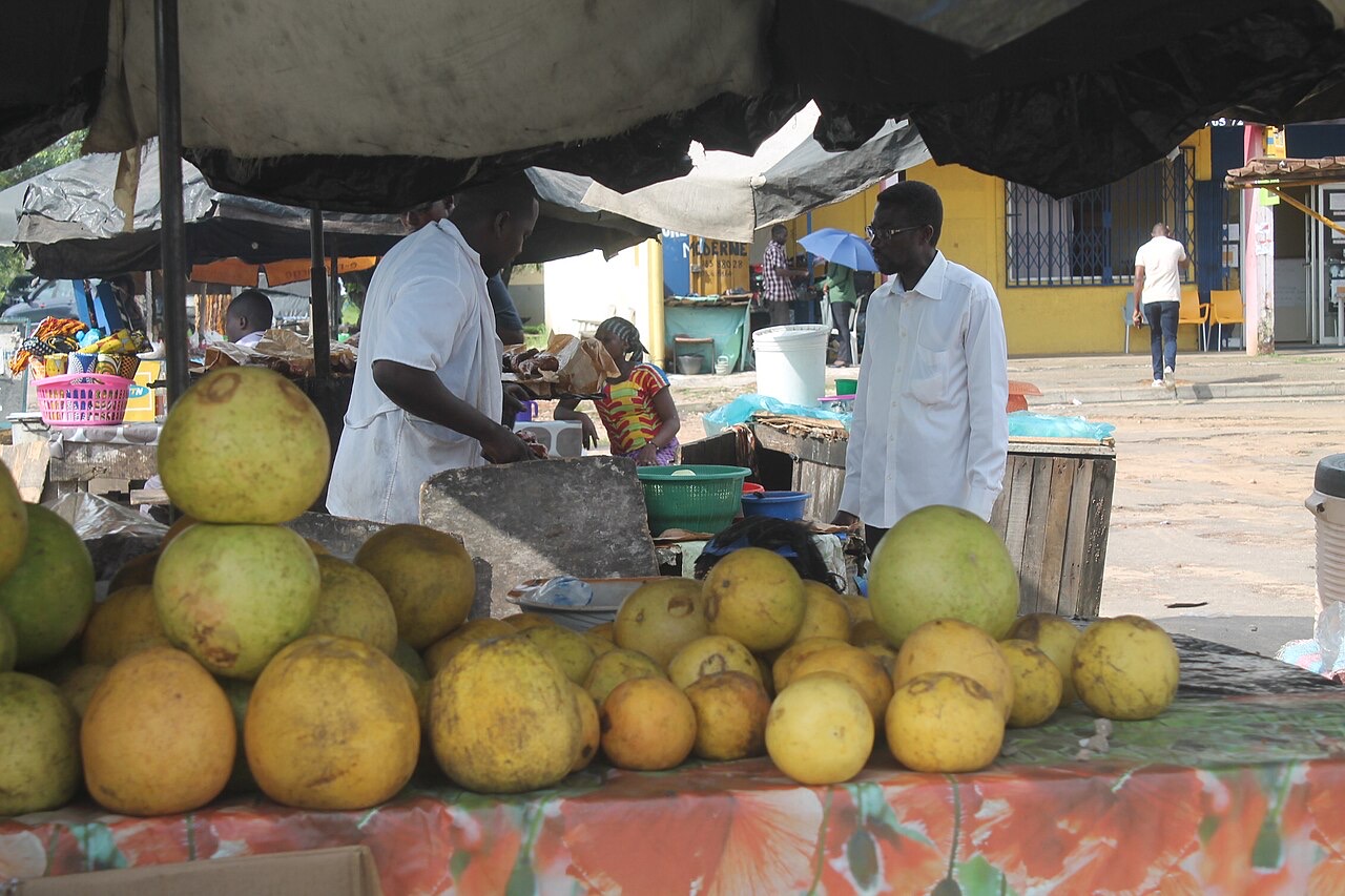 A fruit seller in Abidjan, Ivory Coast