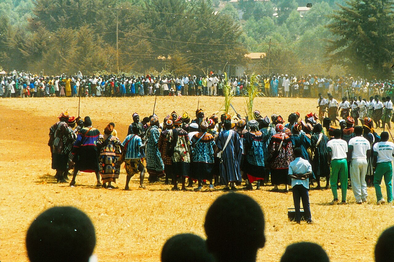 Traditional dancers in Nkambe, Cameroon