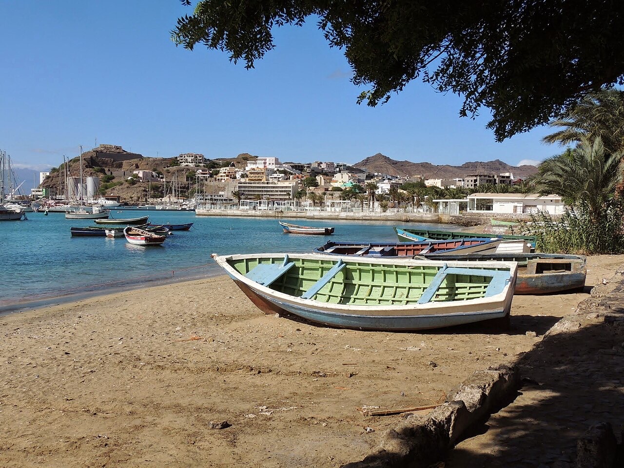 Fishing boats in the port of Mindelo, Cabo Verde