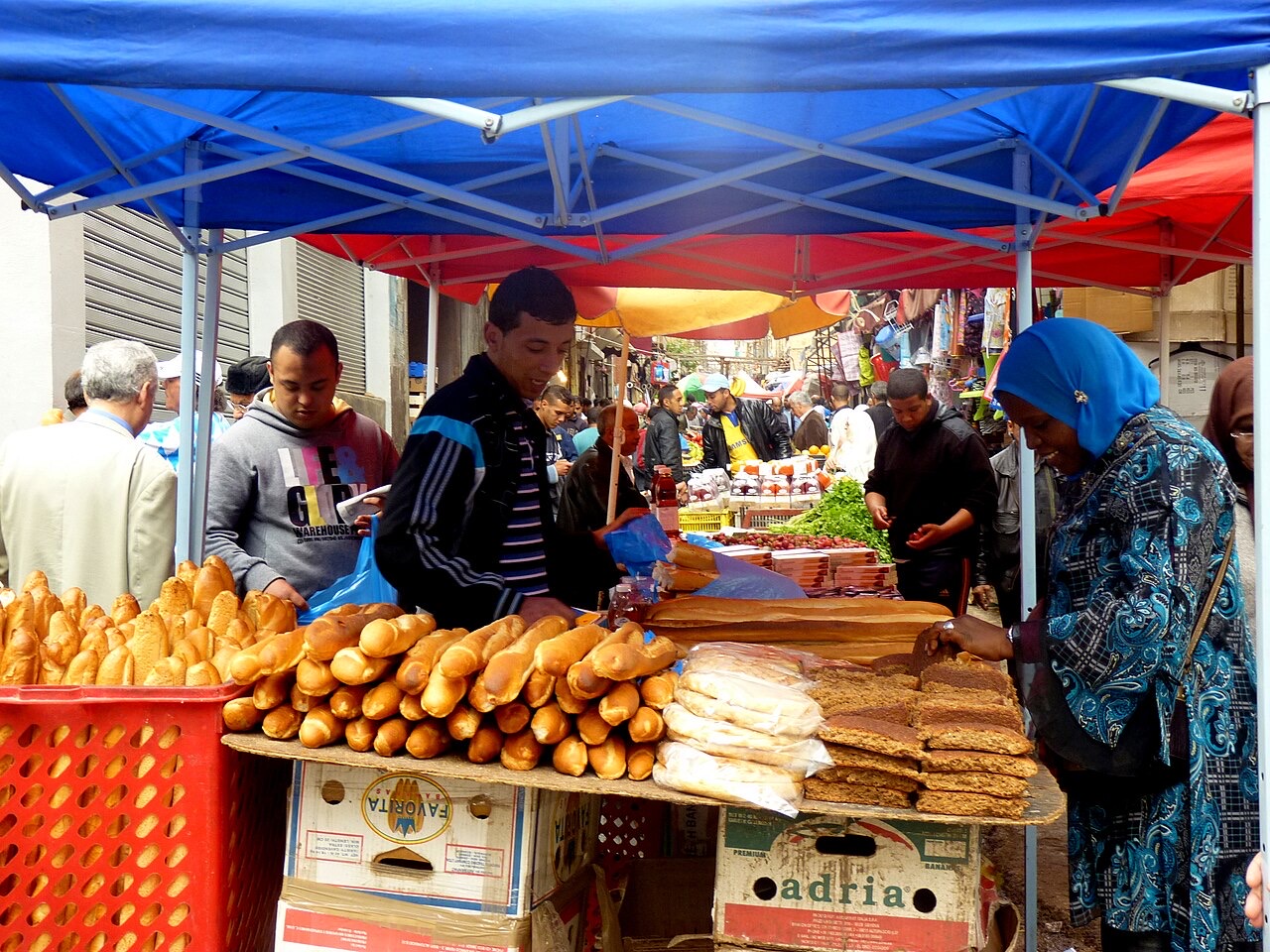 A street market in the Oran region, Algeria