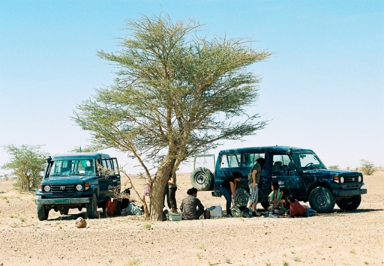 Tea being prepared in the desert, Western Sahara