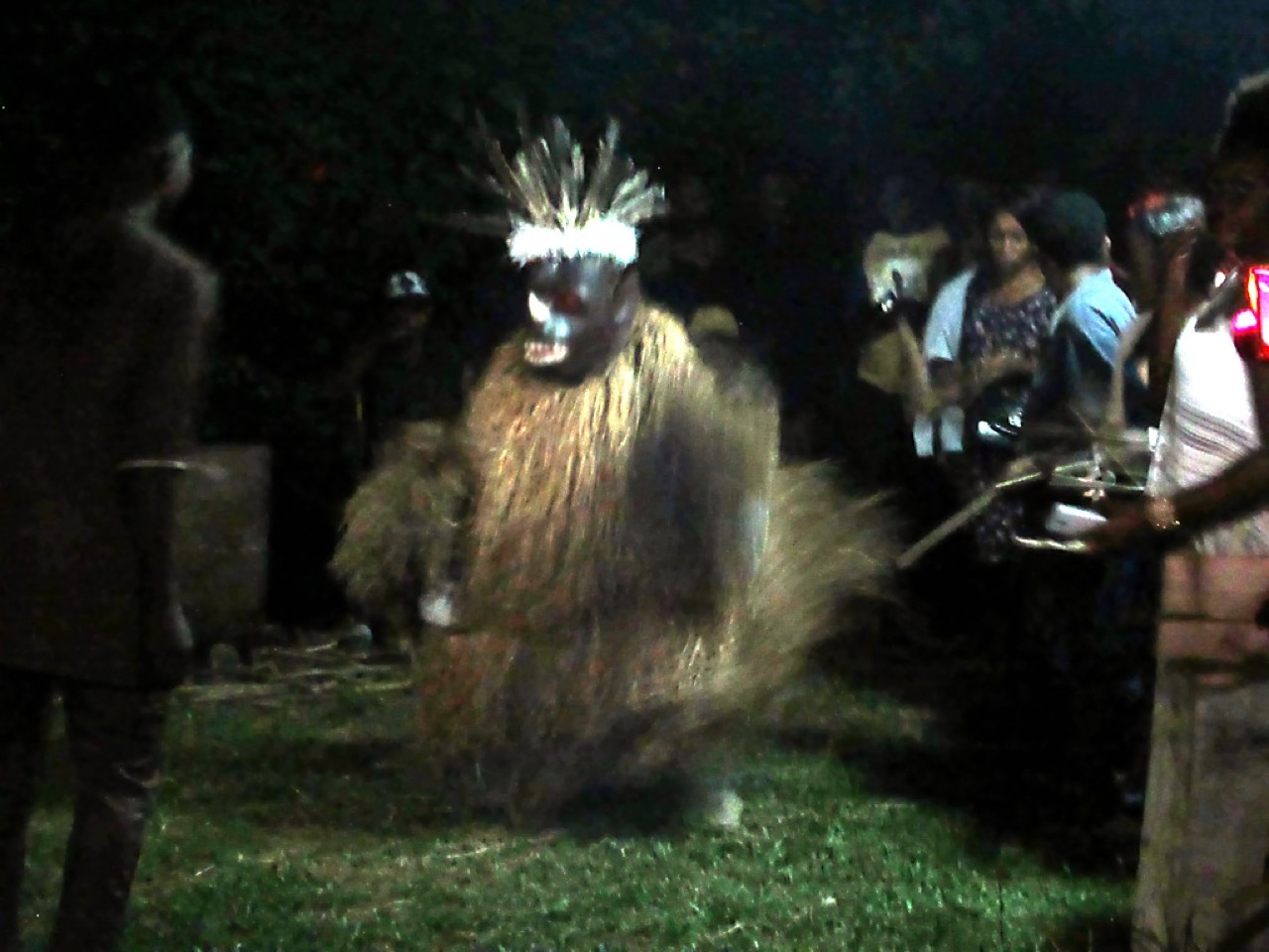 A Fang dancer in Lambaréné, Gabon