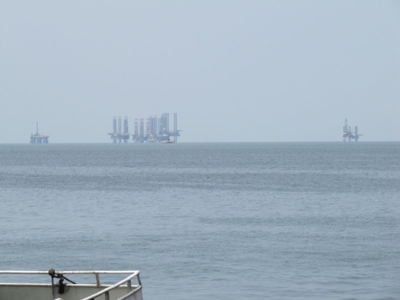 Offshore oil facilities near Port-Gentil, Gabon