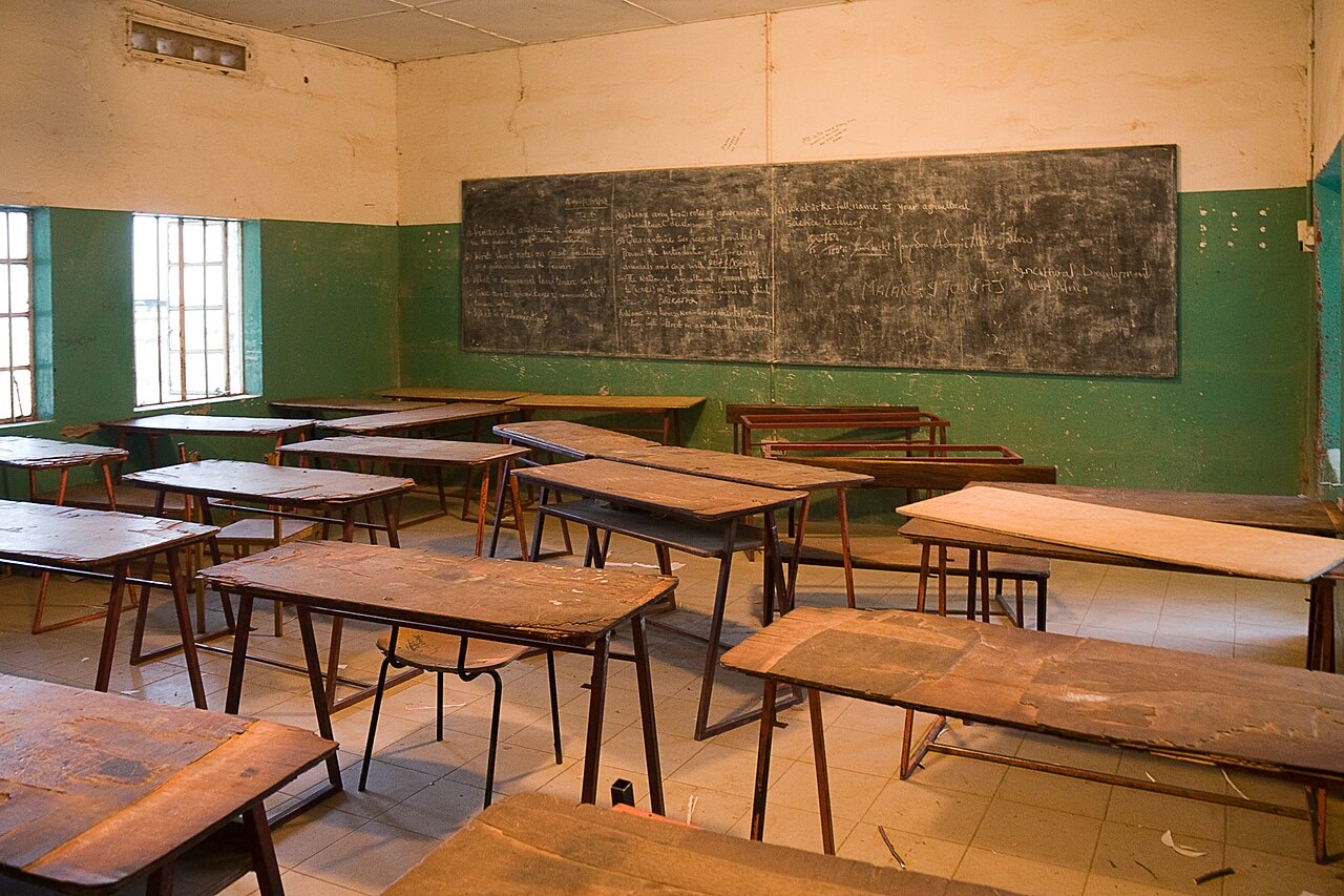 A classroom at Armitage School, The Gambia