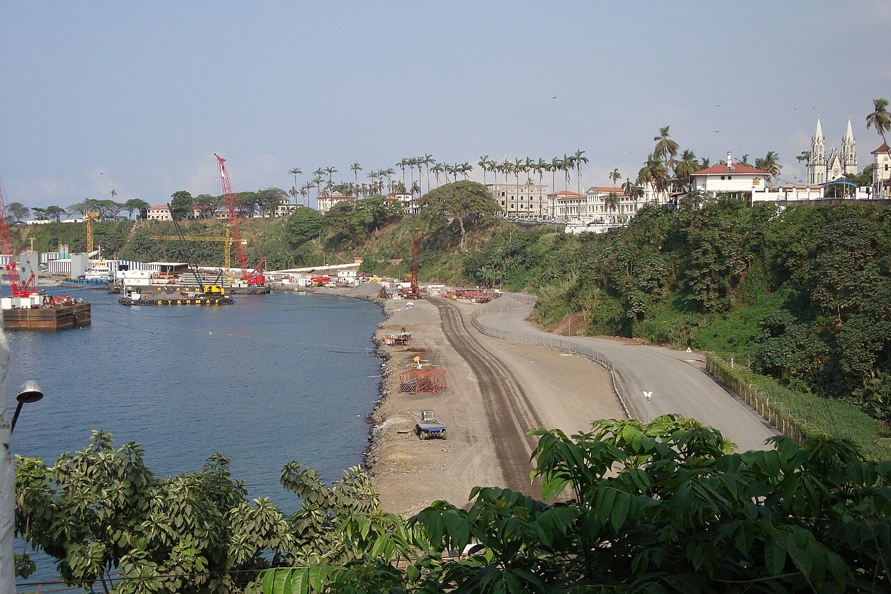 The port of Malabo, Equatorial Guinea