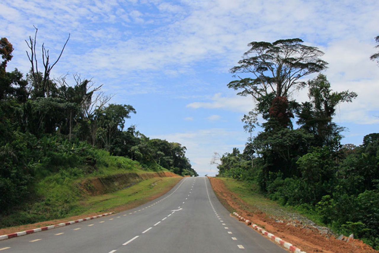 A road through Equatorial Guinea’s rainforest