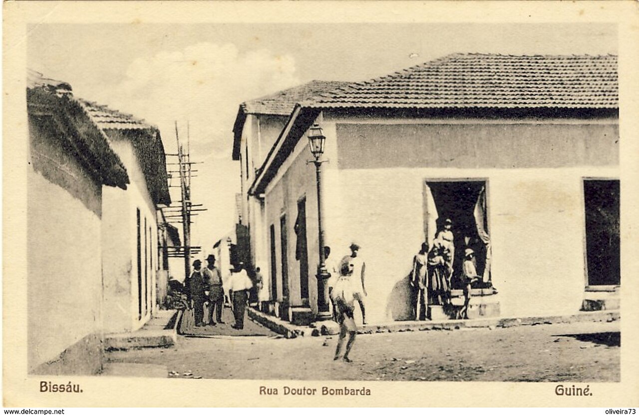 A historic street scene in Bissau, Guinea-Bissau