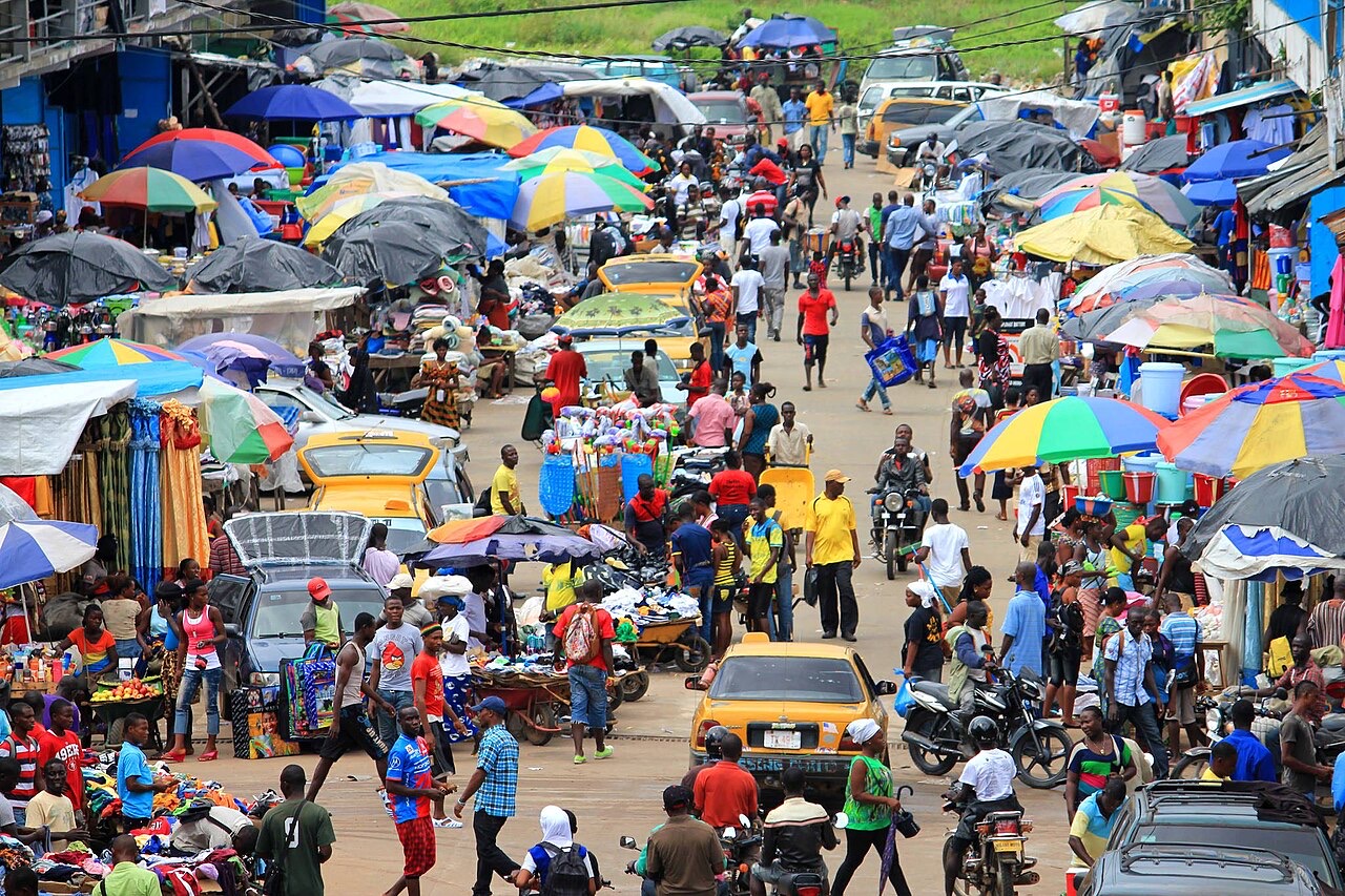 A market in Monrovia, Liberia