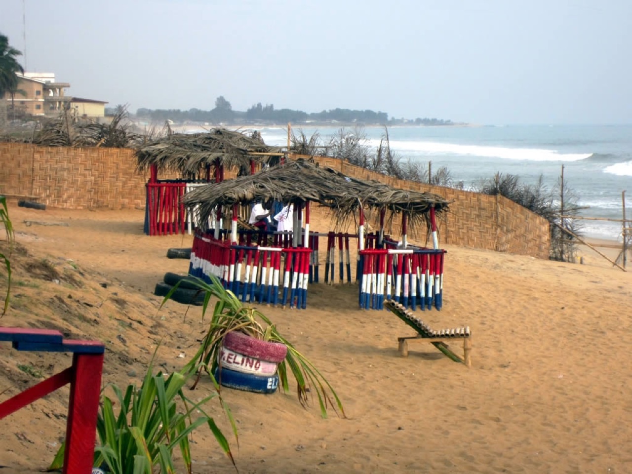 A beach in Sinkor, Monrovia, Liberia