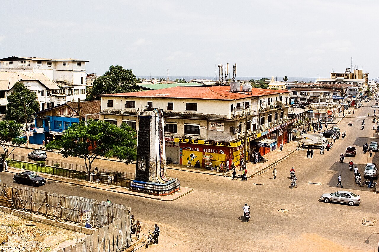 Broad Street in Monrovia, Liberia
