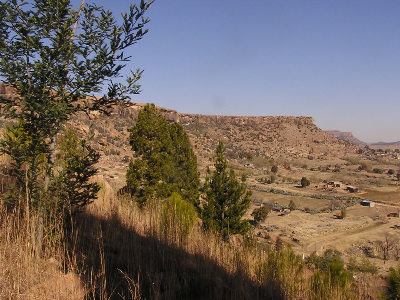 The historic mountain of Thaba Bosiu, Lesotho