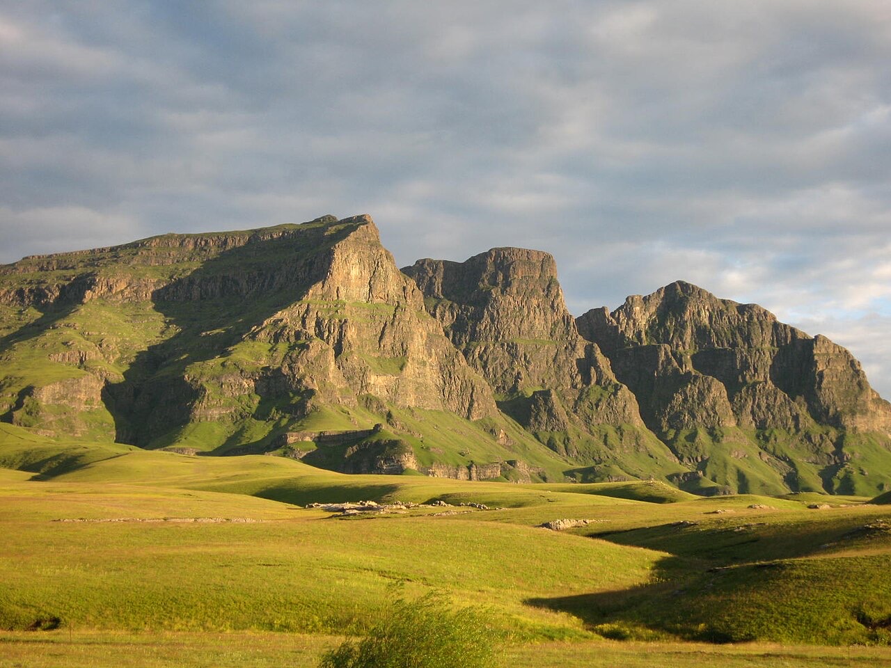 The landscape of Sehlabathebe National Park, Lesotho