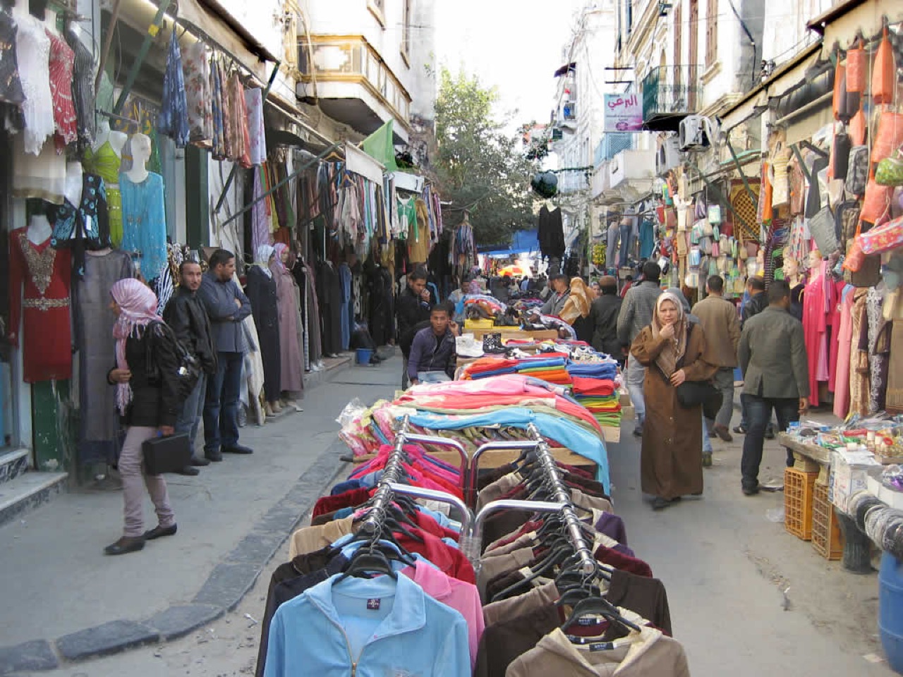 A market in the old city of Tripoli, Libya