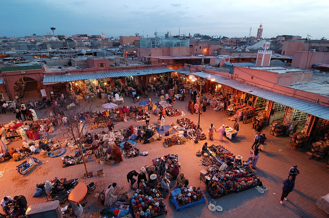 A market in Marrakesh, Morocco