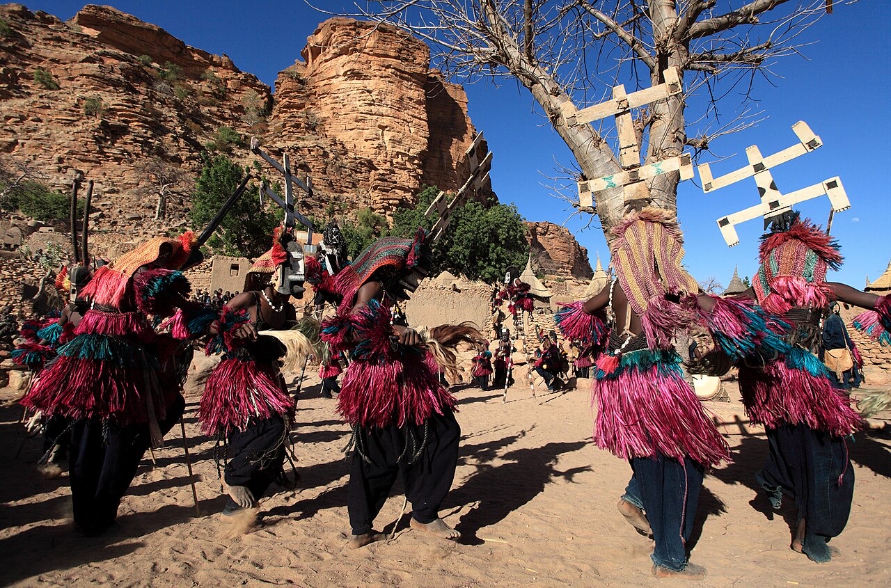 Dogon mask dancers, Mali