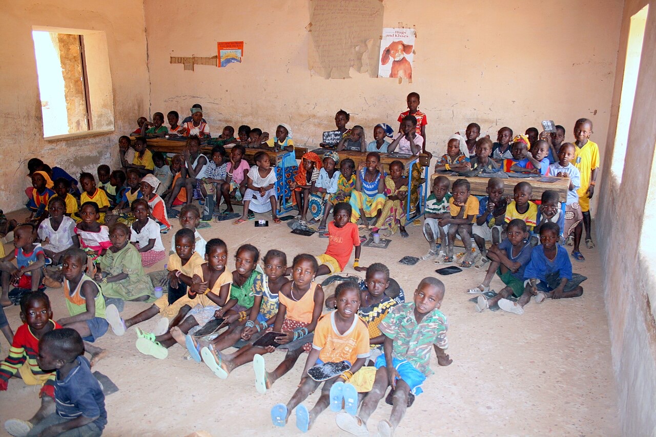 A school class in Tireli, Mali