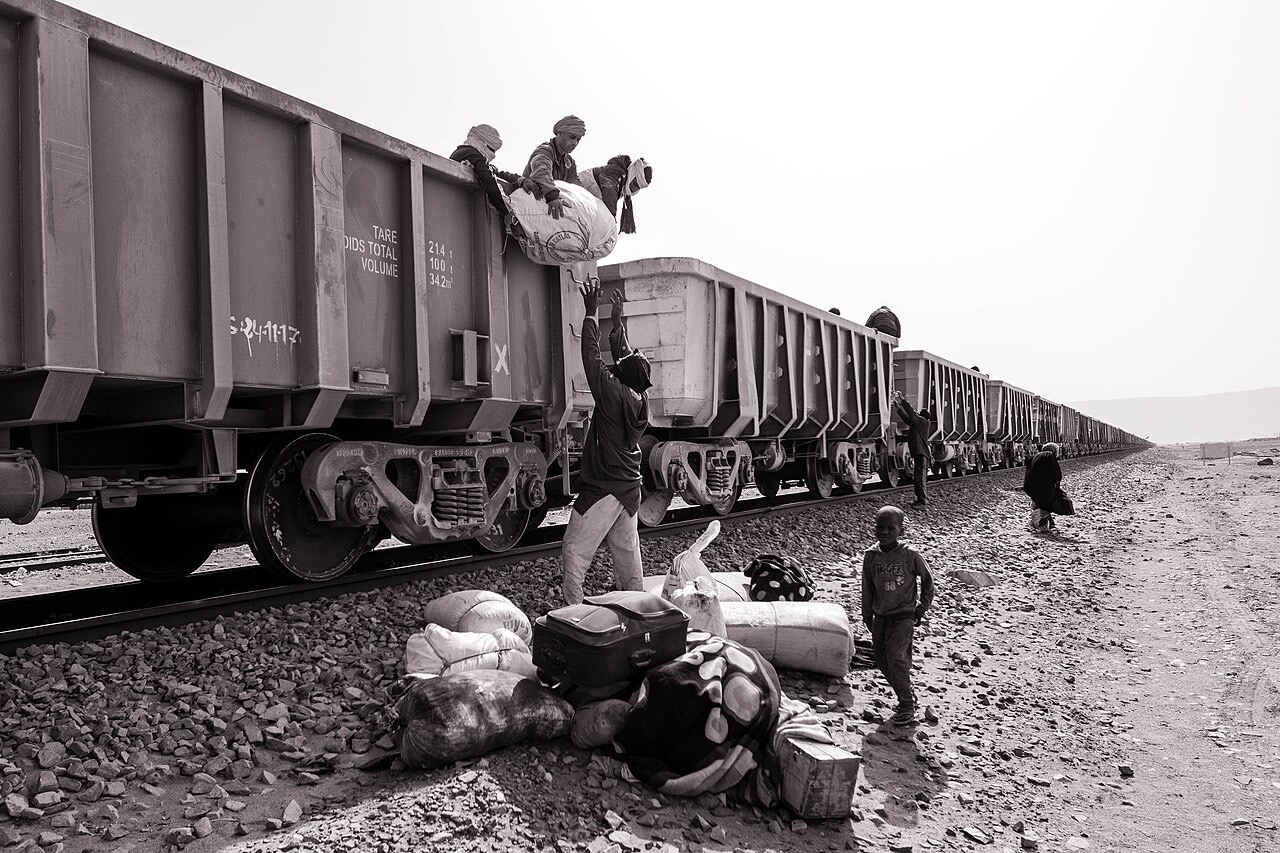 The iron ore train at Choum, Mauritania