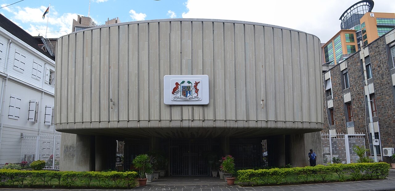 The Parliament Building in Port Louis, Mauritius