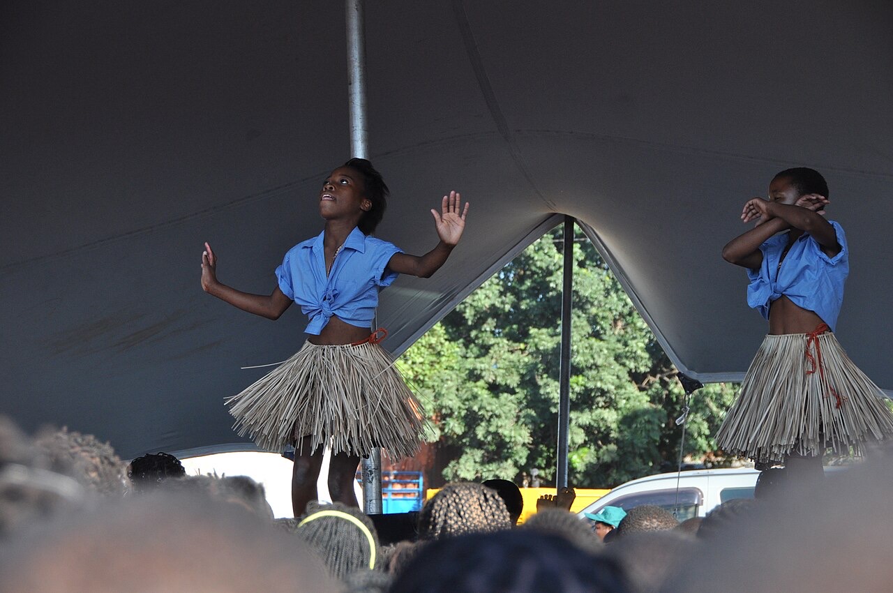 A traditional dance performance in Mozambique